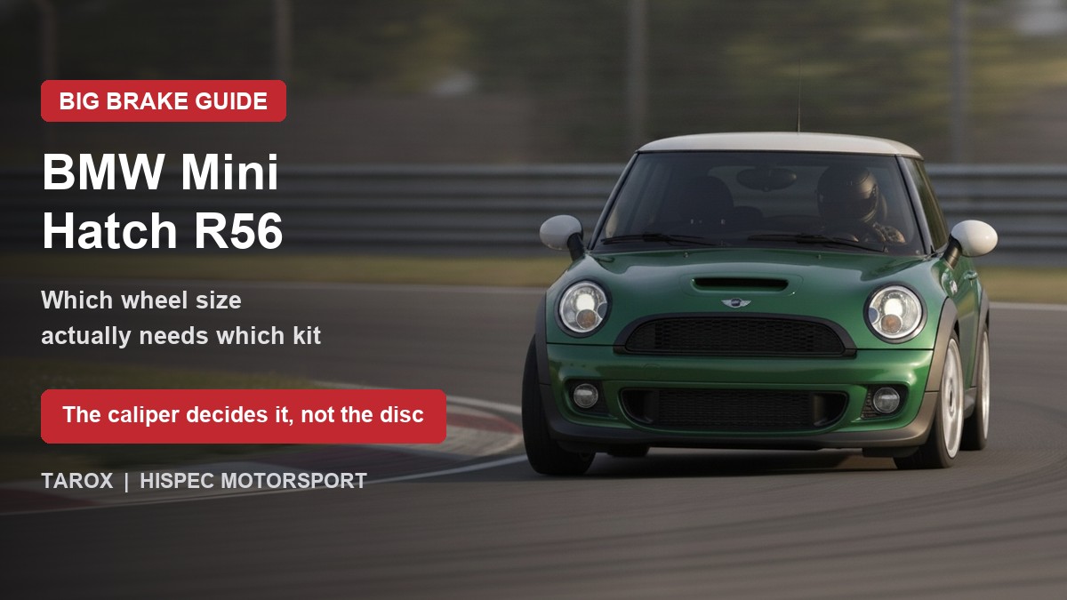 BMW Mini Hatch R56 on track with the title Which wheel size actually needs which kit