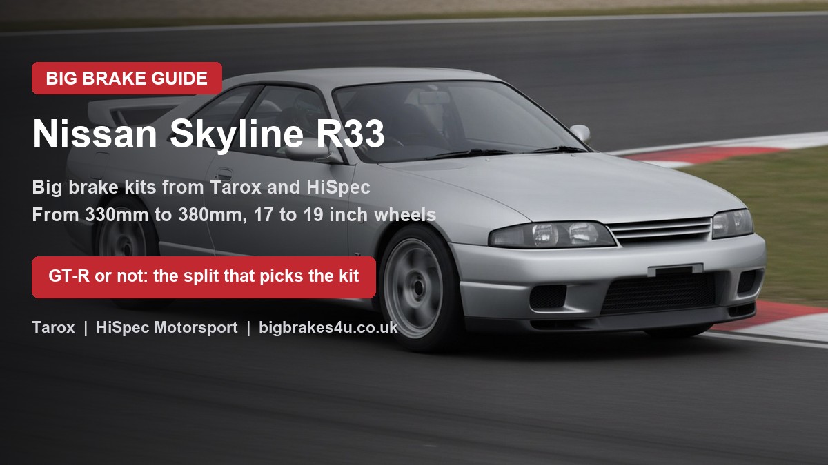 Nissan Skyline R33 big brake kit guide: Tarox and HiSpec Motorsport brake upgrades