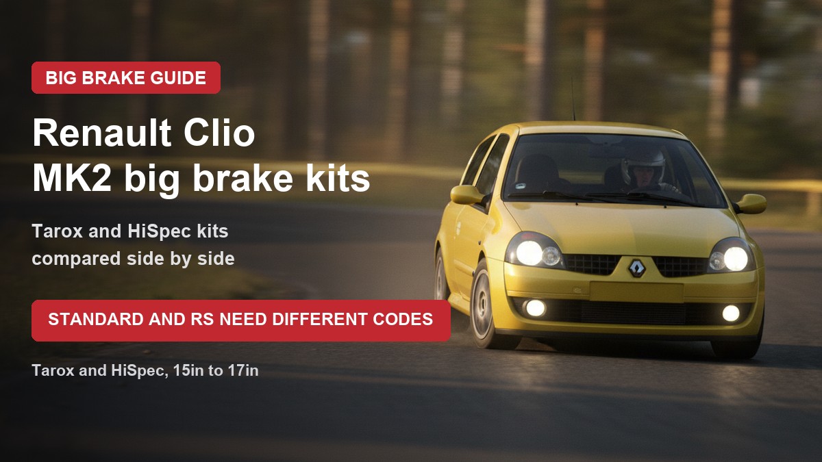 Renault Clio MK2 on a rally stage with the title standard and RS need different codes