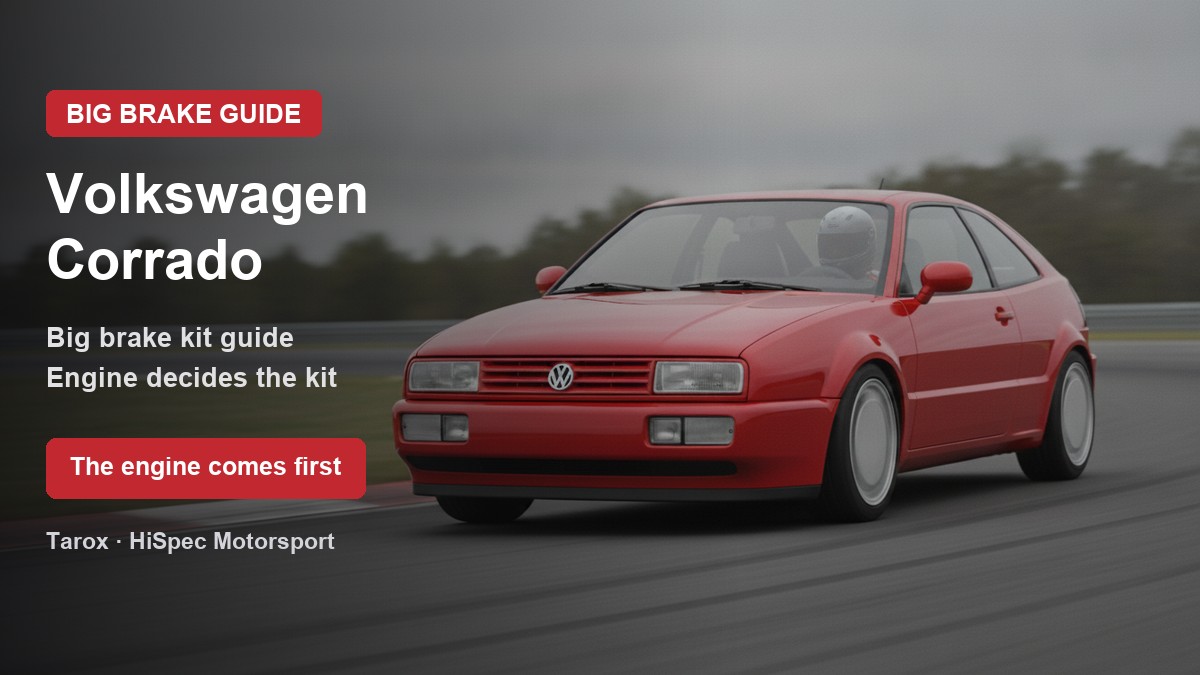 Volkswagen Corrado on track with the title Big brake kits for the Corrado