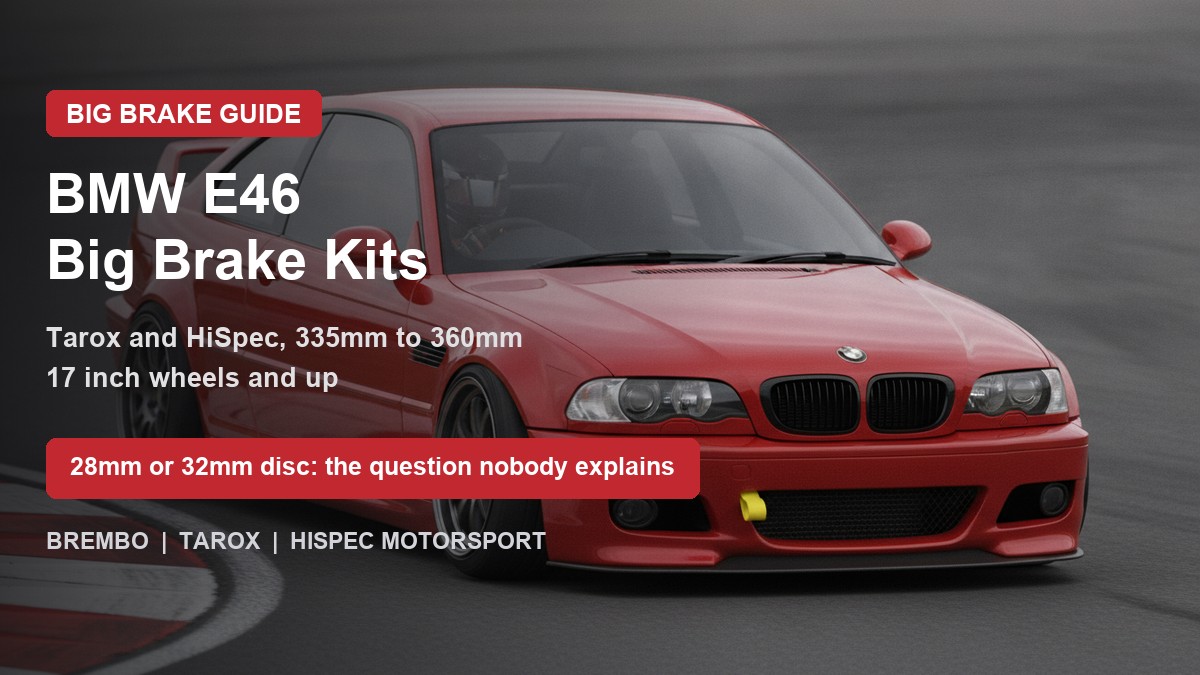 BMW E46 3-Series on track - big brake upgrade kit guide