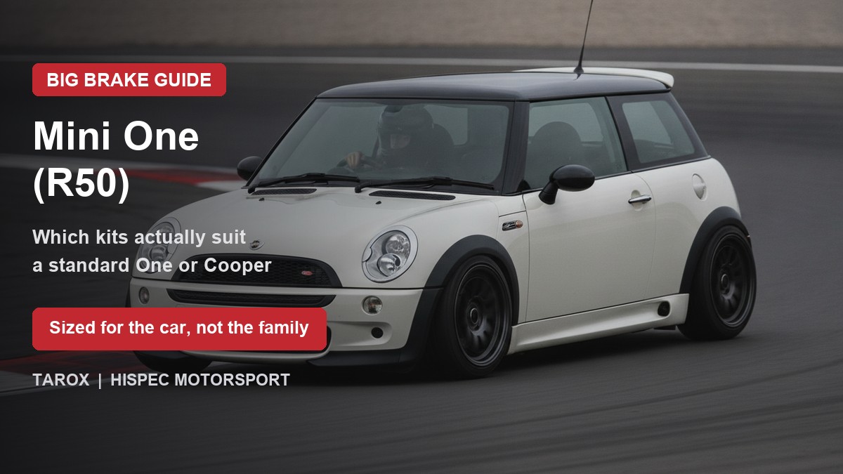 BMW Mini One (R50) on track - big brake upgrade kit guide