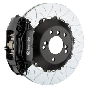 Brembo C 4 piston caliper with 345mm 2-piece slotted type 3 disc, black finish