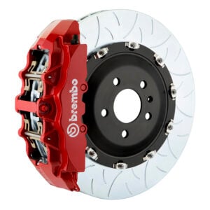 Brembo G 8 piston caliper with 380mm 2-piece slotted type 3 disc, red finish
