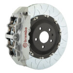 Brembo G 8 piston caliper with 380mm 2-piece slotted type 3 disc, silver finish