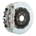 Brembo G 8 piston caliper with 380mm 2-piece slotted type 3 disc, silver finish