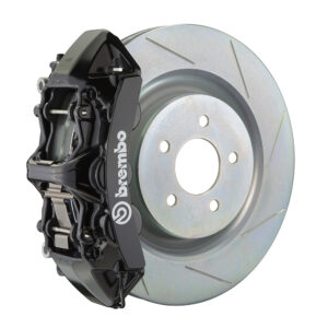 Brembo L 6 piston caliper with 355mm 1-piece slotted type 1 disc, black finish