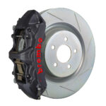 Brembo L 6 piston caliper with 355mm 1-piece slotted type 1 disc, GT-S nickel finish
