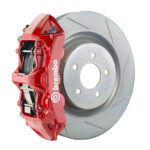 Brembo L 6 piston caliper with 355mm 1-piece slotted type 1 disc, red finish