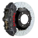 Brembo M 6 piston caliper with 355-380mm 2-piece slotted type 3 disc, GT-S nickel finish