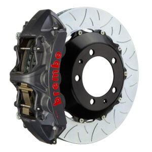 Brembo M 6 piston caliper with 355-380mm 2-piece slotted type 3 disc, GT-S nickel finish