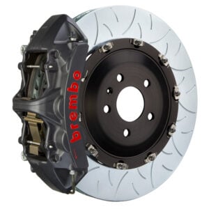 Brembo N 6 piston caliper with 350-380mm 2-piece slotted type 3 disc, GT-S nickel finish