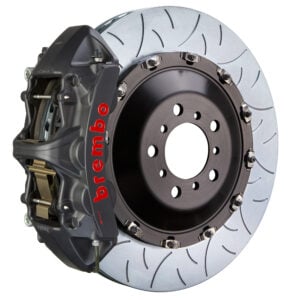 Brembo N 6 piston caliper with 405mm 2-piece slotted type 3 disc, GT-S nickel finish