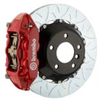 Brembo P 4 piston caliper with 345-365-380mm 2-piece slotted type 3 disc, red finish