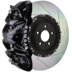 Brembo Q 8 piston caliper with 412mm 2-piece slotted type 1 disc, black finish