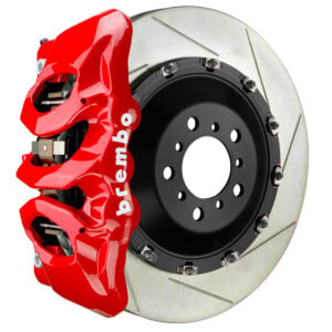 Brembo T 6 piston caliper with 405mm 2-piece slotted type 1 disc, red finish