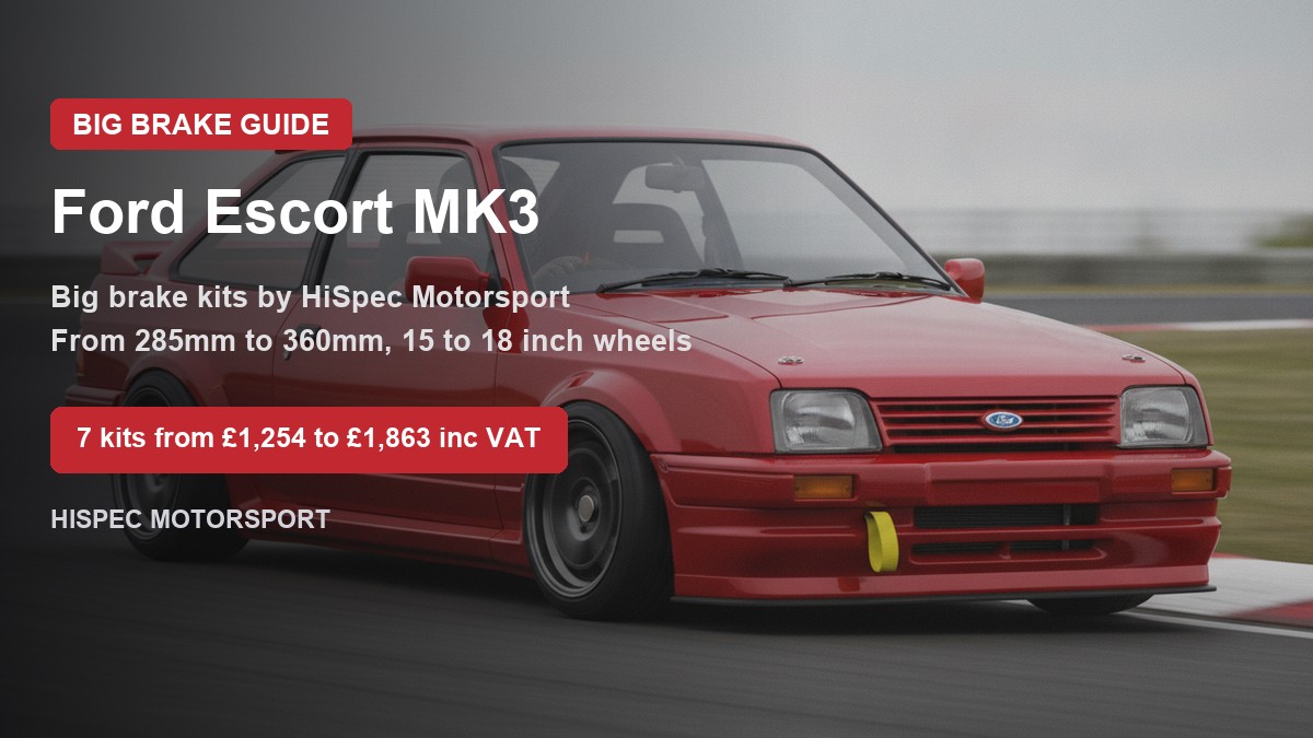 Ford Escort MK3 on track - big brake upgrade kit guide