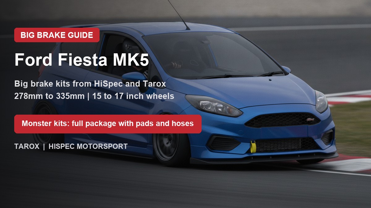 Ford Fiesta MK5 on track - big brake upgrade kit guide