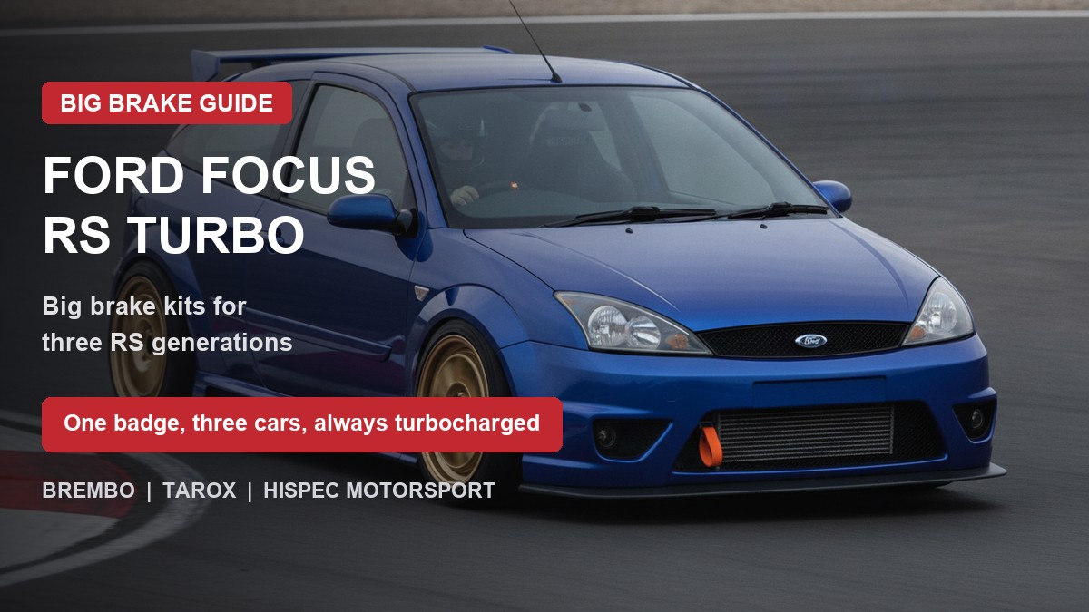 Ford Focus RS Turbo on track - big brake upgrade kit guide