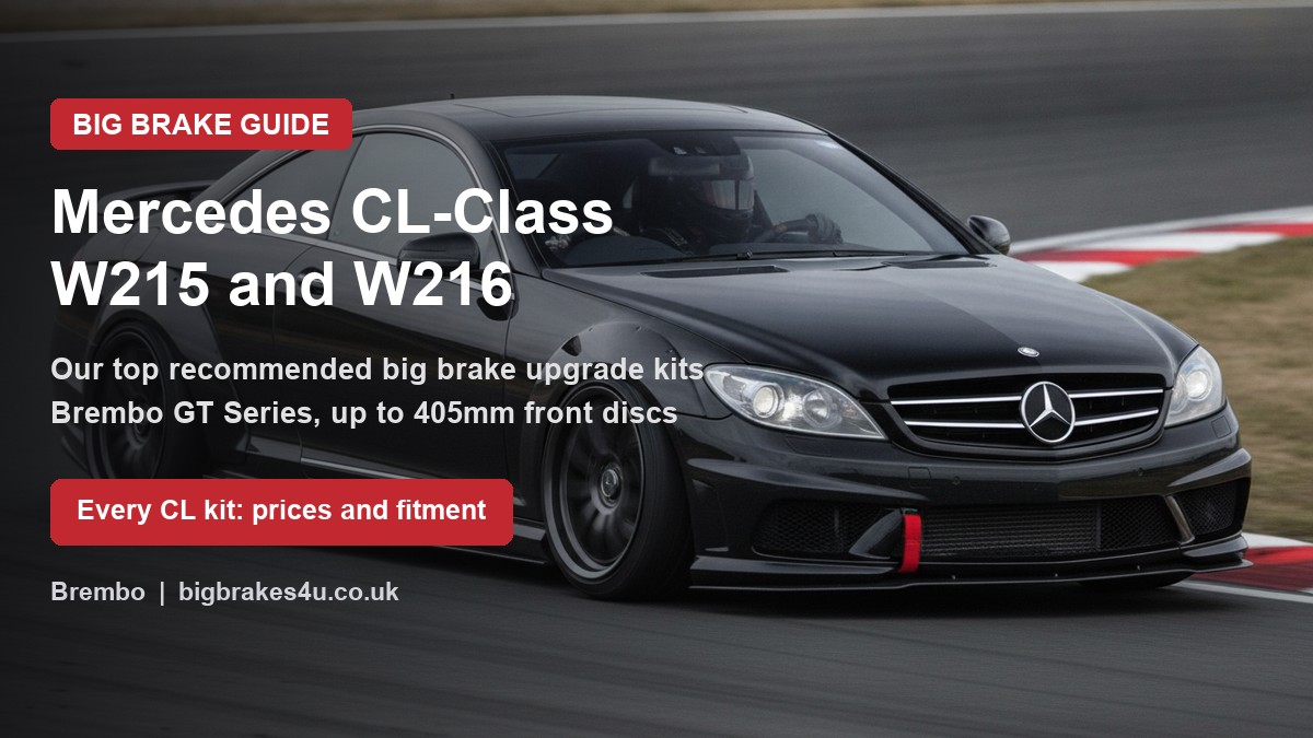 Mercedes CL-Class W215 and W216 on track, big brake upgrade kit guide cover