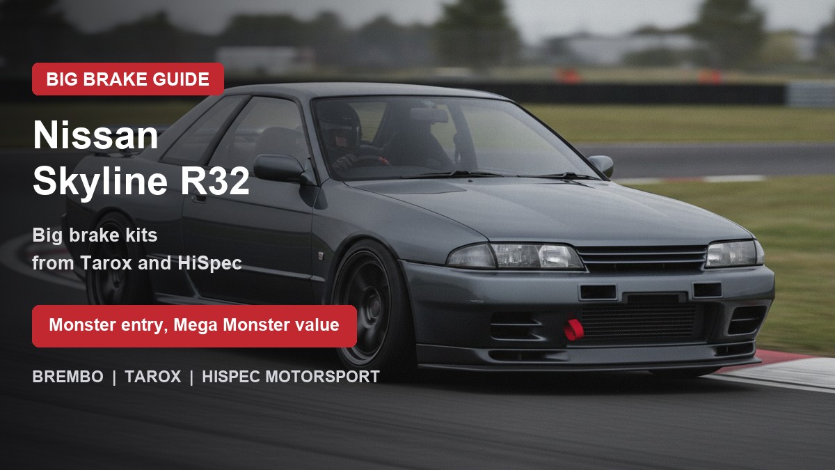 Nissan Skyline R32 on track - big brake upgrade kit guide