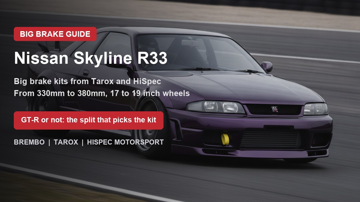 Nissan Skyline R33 on track - big brake upgrade kit guide
