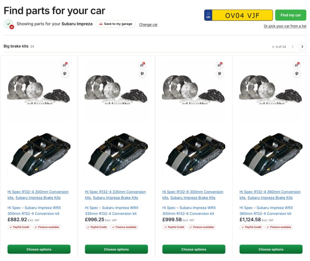Parts found for OV04 VJF, a 2004 Subaru Impreza, on the Find parts for your car page