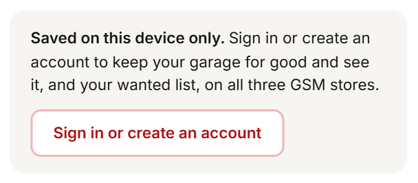 The note that a guest garage is saved on this device only