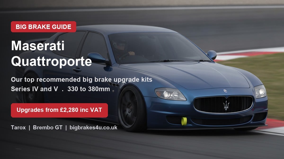 Big brake upgrade guide for Maserati Quattroporte, Tarox and Brembo kits